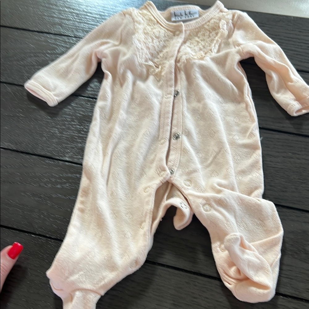 Nicole by Nicole Miller Cream Footies Cozy One Piece